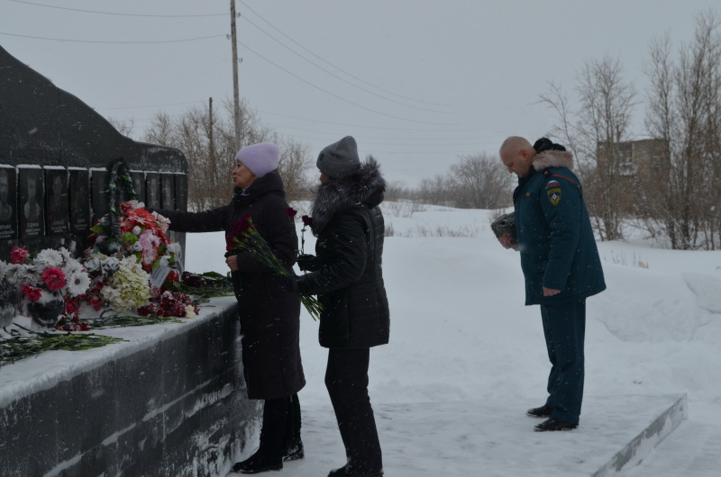 Возложение цветов в память о погибших на шахте «Северная» АО «Воркутауголь»