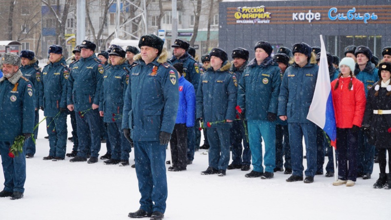 Горноспасатели Новокузнецкого отряда приняли участие в эстафете памяти 80 лет Победы