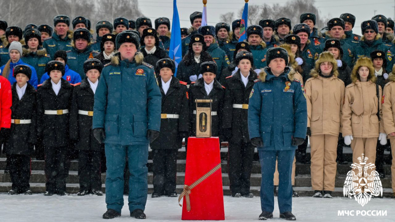 Горноспасатели Новокузнецкого отряда приняли участие в эстафете памяти 80 лет Победы