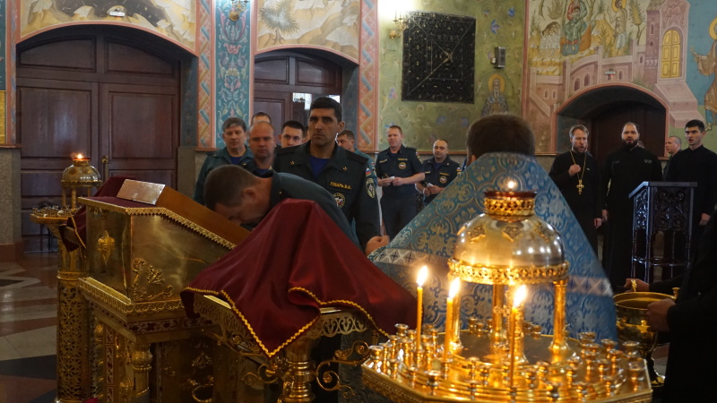 Спасатели ВГСЧ приняли участие в благодарственном молебне