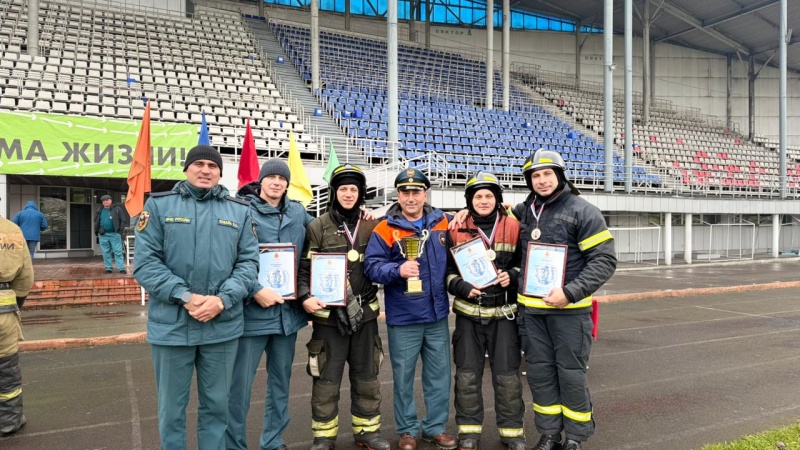 Горноспасатели Кемеровского ВГСО стали сильнейшими в пожарно-спасательном многоборье