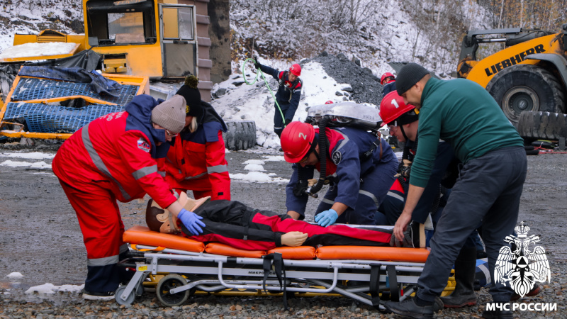 На угольном разрезе прошли масштабные учения