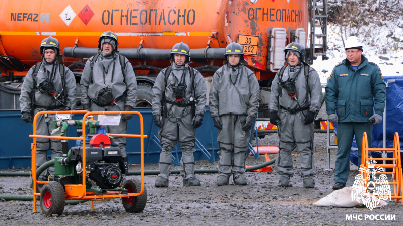 На угольном разрезе прошли масштабные учения