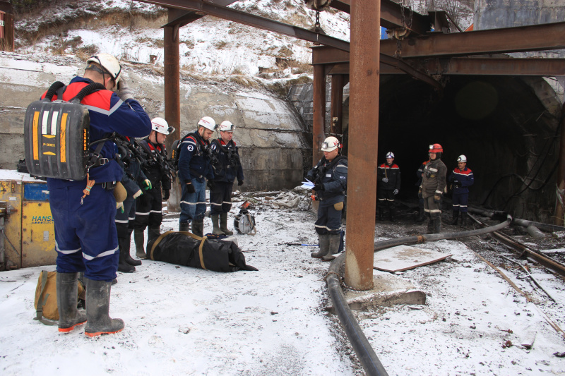 Контрольные тактические учения на шахте «Талдинская-Западная 2»