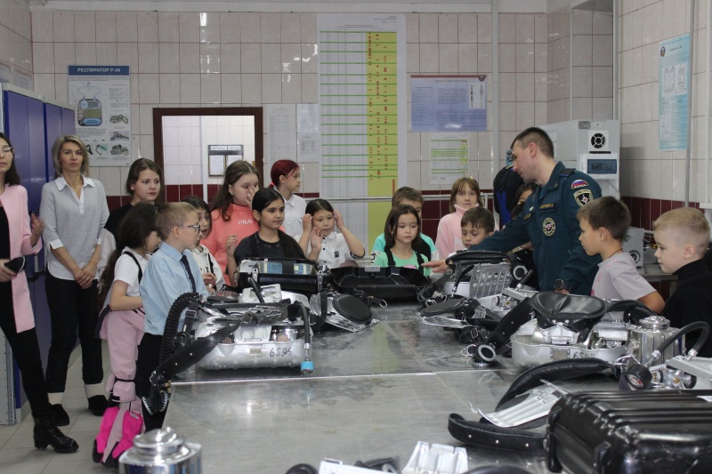 Проведение мастер-классов для школьников в филиале  «Норильский ВГСО» ФГУП «ВГСЧ»