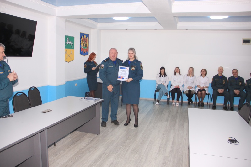 Награждение горноспасателей Прокопьевского ВГСО